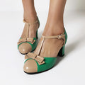 NANCY - Orthopädische Vintage-Heels mit Schleife